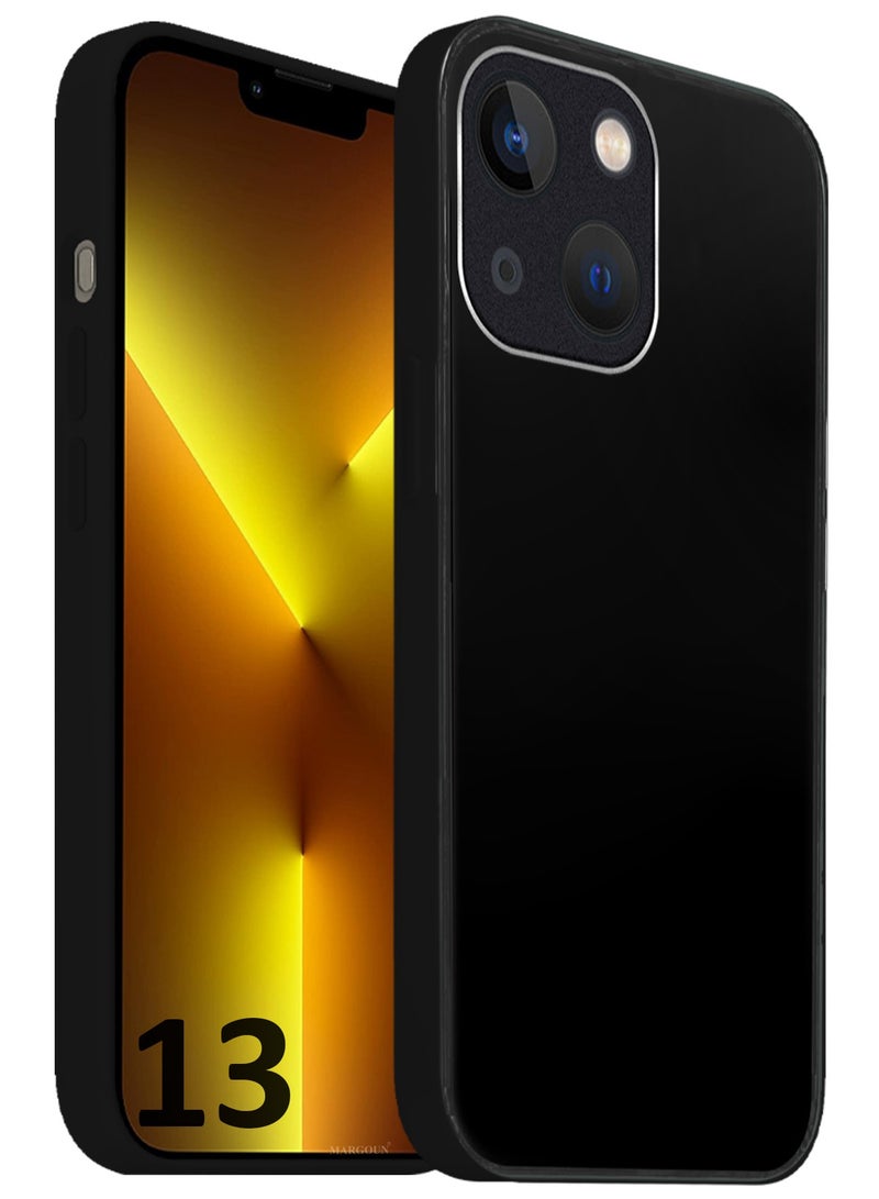 CATANES HiCool Glossy Hard TPU Case for iPhone 13 - Full Coverage , Anti Finger Print , Anti Yellowing , Shockproof Slim Fit Design- Black - Image 1